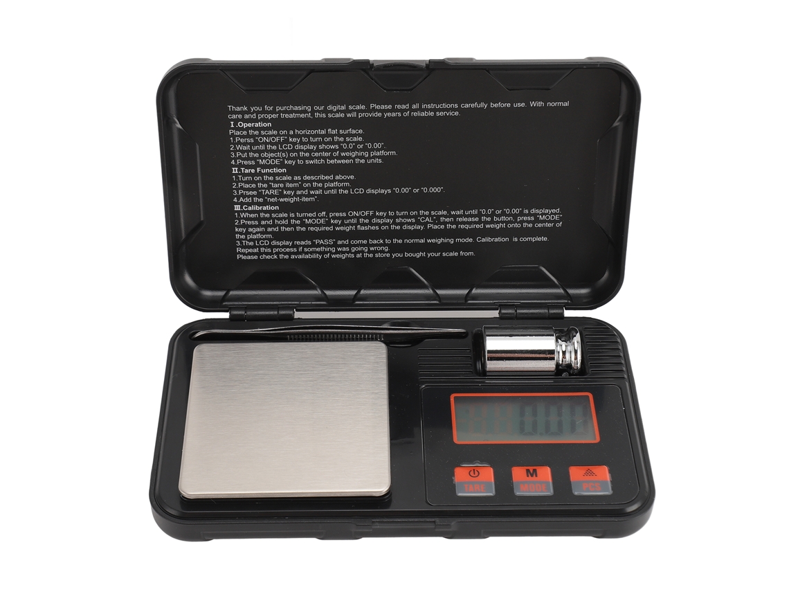 Balanza Digital Mini De Bolsillo Precisa 200g/0.01g Para Comida Joyería Café Polvo Con Peso 50g