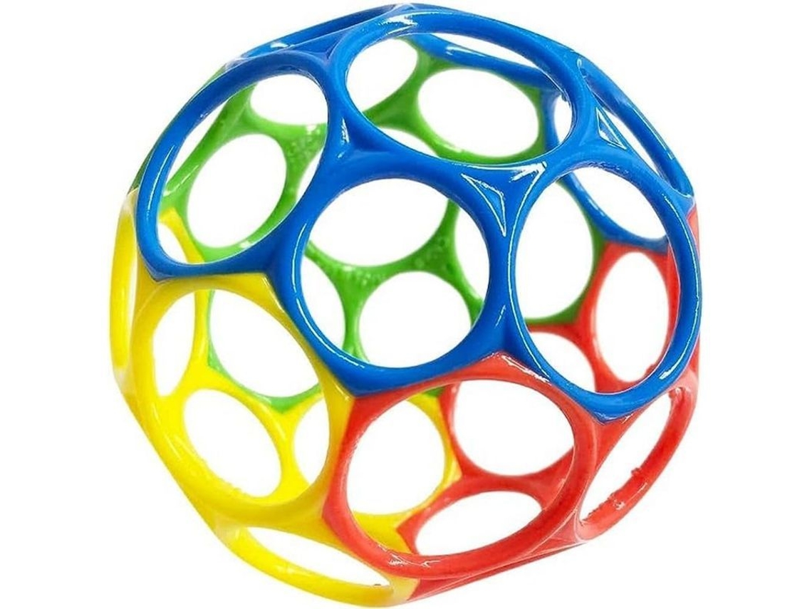 Juguete Para Bebé Oball Classic Sin Bpa Con Orificios De Agarre, Rojo, Amarillo, Verde, Azul, 10 Cm, 0+ Meses