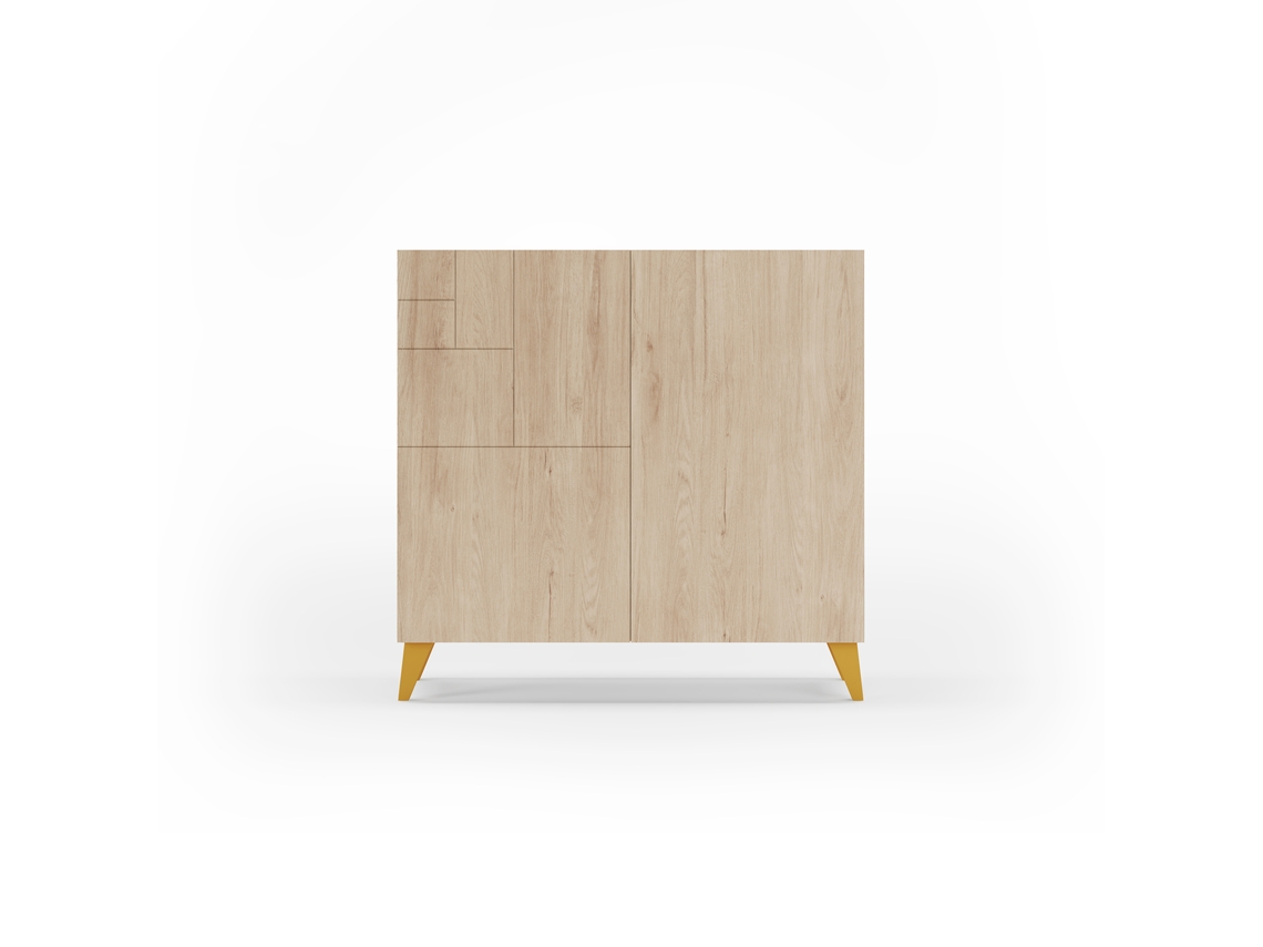 Zapatero HERDASA Bergen Roble, Mostaza (87 x 90 x 27 cm)