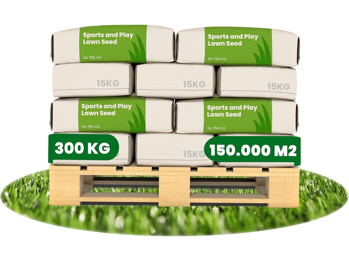 Semilla de Césped para Césped Infantil Resistente 300 Kg para 1,5 Ha ORGANIFER