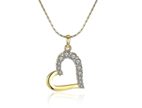 Protección ambiental Collar colgante de corazón de oro N512 LKN18KRGPN512