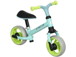 Bicicleta de equilibrio para bebés de 18 a 48 meses, asiento ajustable, 66,5 x 34 x 47 cm, color verde turquesa.