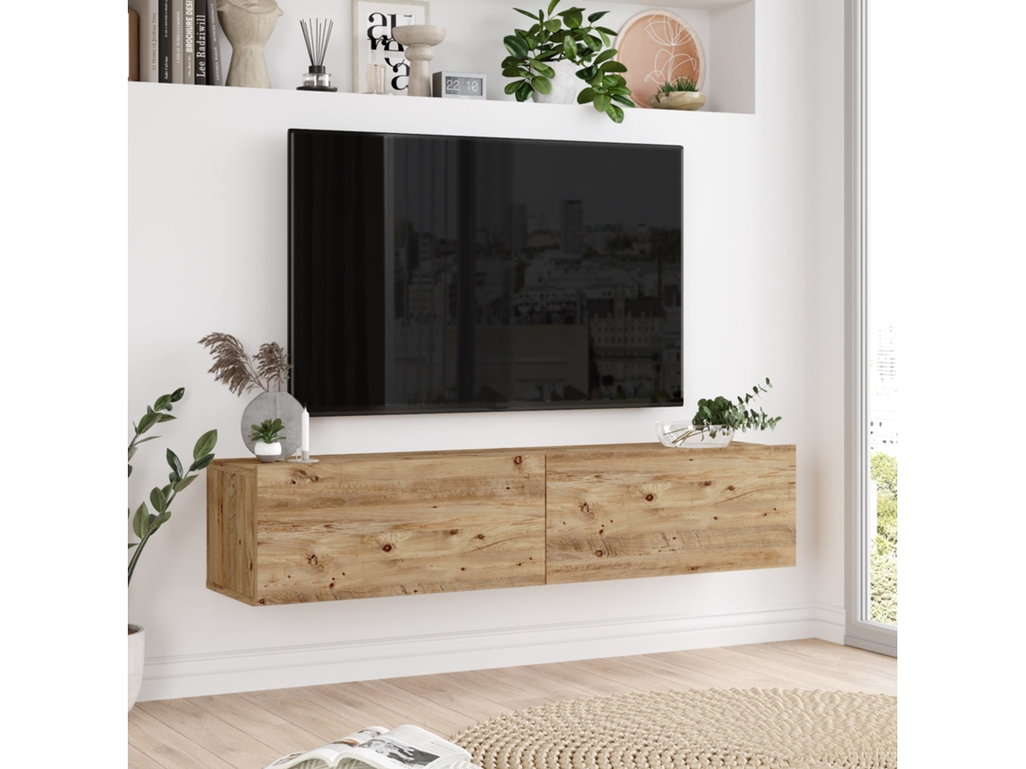 Mueble de TV [EN.CASA] (Aglomerado - Marrón - 29,5 x 140 x 31,5 cm)