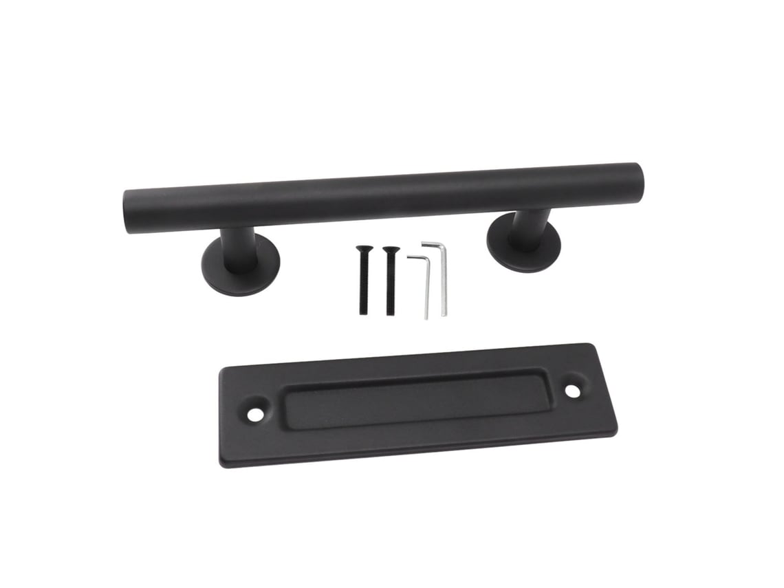 Tirador De Acero Al Carbono Negro Para Puertas Correderas De Granero, Ideal Para Armarios Y Roperos.