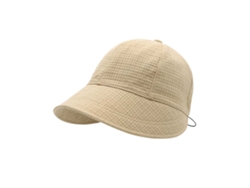 Sombrero De Algodón Para Mujer Con Ala Ancha, Ajustable Y Portátil, Ideal Para La Playa Y El Verano, Color Beige Claro.