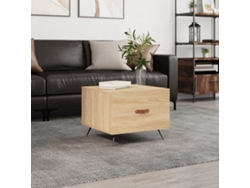 Mesa de centro de 40x40x55 cm, fabricada en madera de detritos, color gris Sonoma Harlanv1