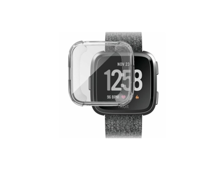 Para Fitbit Versa Silicona Ultra Thin TPU Shell Case Protector de pantalla Frame Cover Transparente
