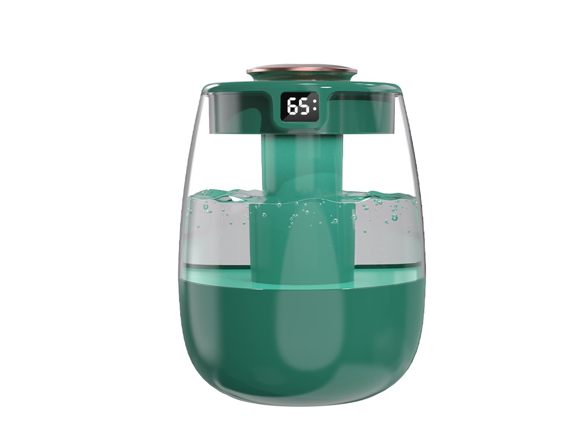 Humidificador De Doble Pulverización, Humidificador Con Pantalla Digital Usb Silencioso De 1 Litro, Admite Dos Modos De Niebla Y Luz Nocturna.