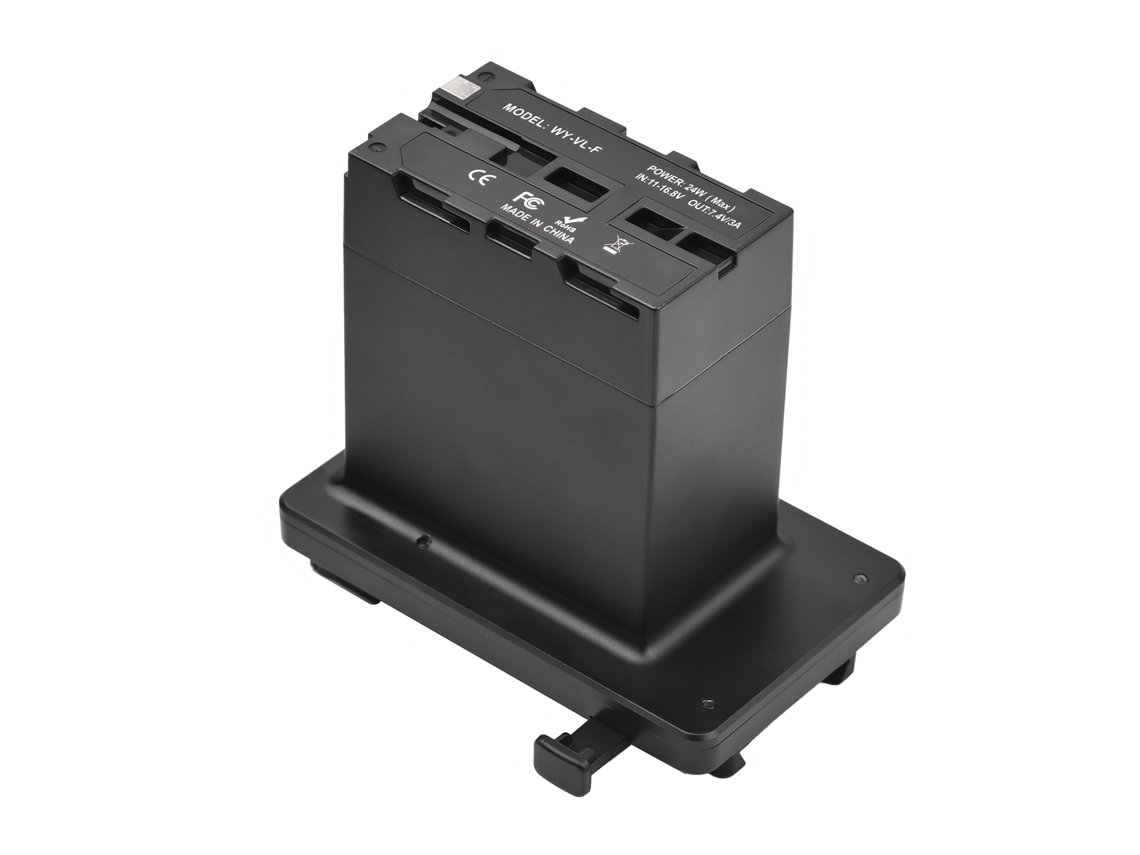 Placa de batería V-lock con batería ficticia NP-F para montaje en V