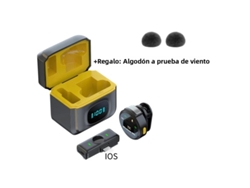 (ios 1 A 1) Micrófono De Solapa Inalámbrico, Portátil, Con Cancelación De Ruido, Mini Grabación De Audio Y Video.