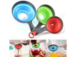 Juego de 3 agarraderas plegables de silicona para ollas, frascos y recipientes de cocina.