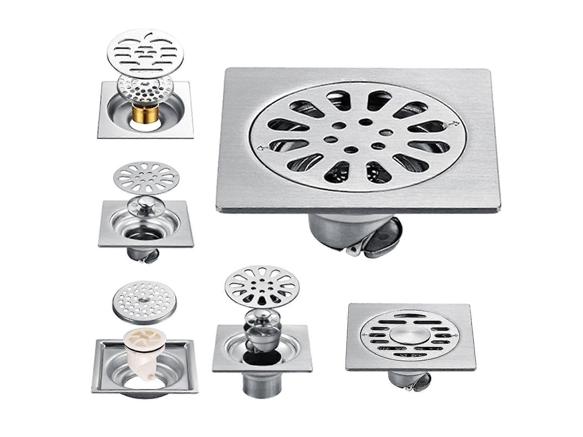 Desagüe Universal De Piso De Acero Inoxidable Anti-retorno Resistente Y Duradero Para Baño Y Ducha 8
