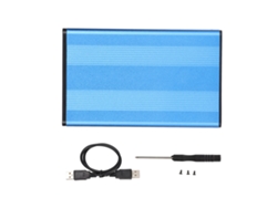 Baoj-2026 Carcasa para disco duro de 2,5'' USB 2.0 480Mbps Fácil instalación Aluminio duradero Plug and Play Azul