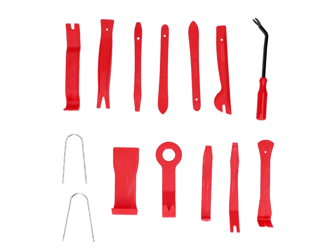 Kit De Herramientas De Extracción Automática De 14 Piezas Para Paneles Y Sistemas De Audio De Automóviles - Rojo