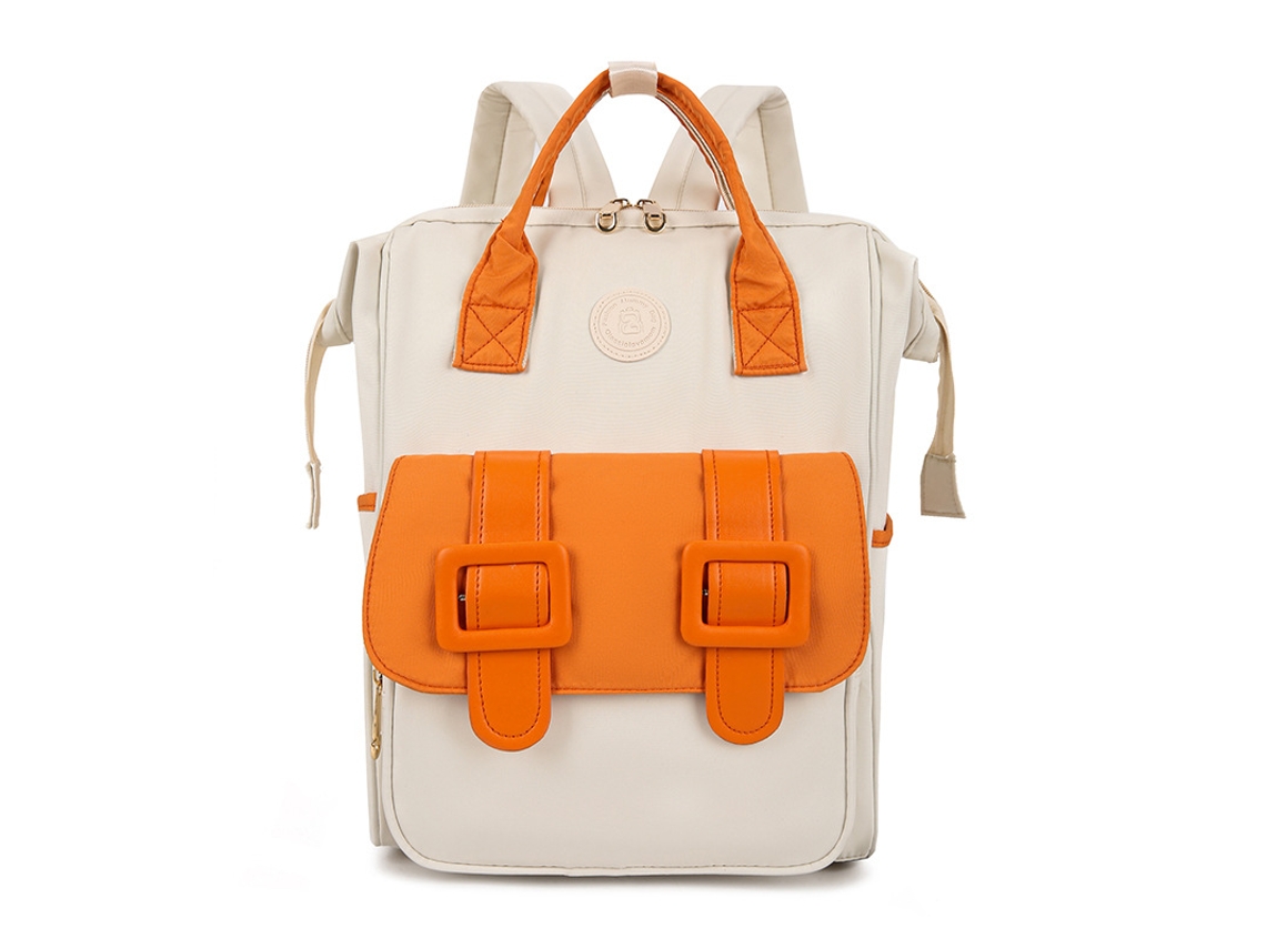 Mochila para pañales con aislamiento térmico, sistema antirrobo y compartimentos separados para ropa húmeda y seca (naranja) Eifson