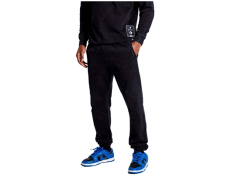 Pantalones de Hombre 11 DEGREES Largo Acid Wash Negro (M)