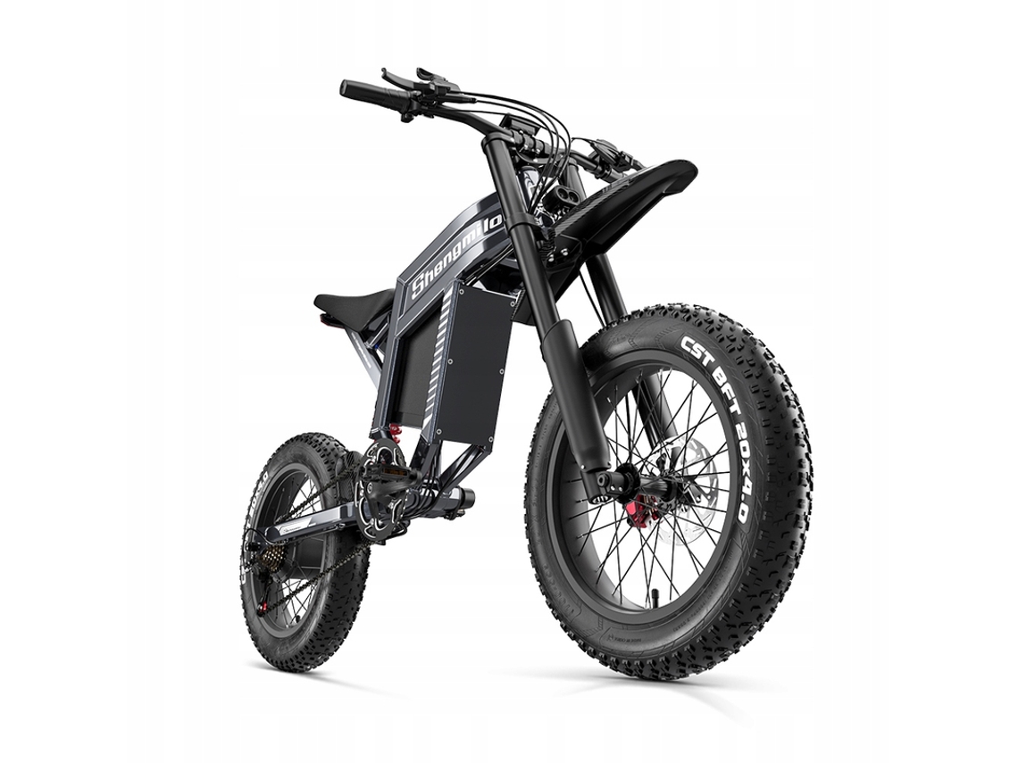 Bicicleta eléctrica Shengmilo S900 60 V 30 Ah, frenos hidráulicos, 1500 W, 65 km/h, autonomía de 100 km.