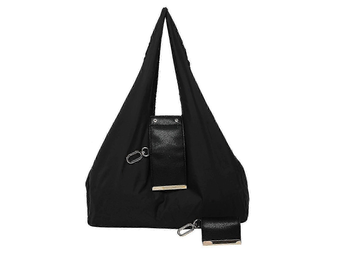 Un llavero, una funda compacta de 25-26 pulgadas y una bolsa de compras plegable. GOKOCO