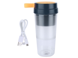 Exprimidor portátil de acero inoxidable de 400 ml con carga USB para jugos y batidos.