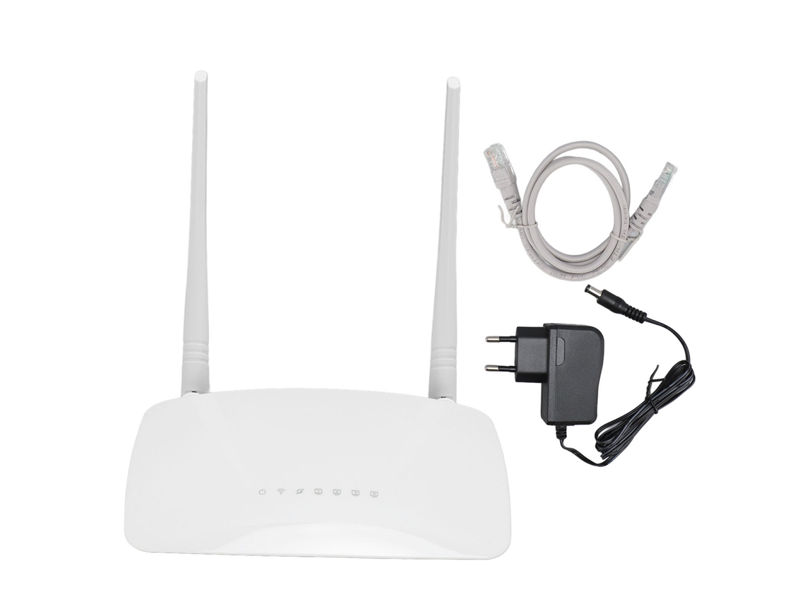 Roteador Sem Fio 300mbps Com 2 Antenas 5dbi, Controle De Acesso E Criptografia De Segurança, Plugue Eu 100-240v