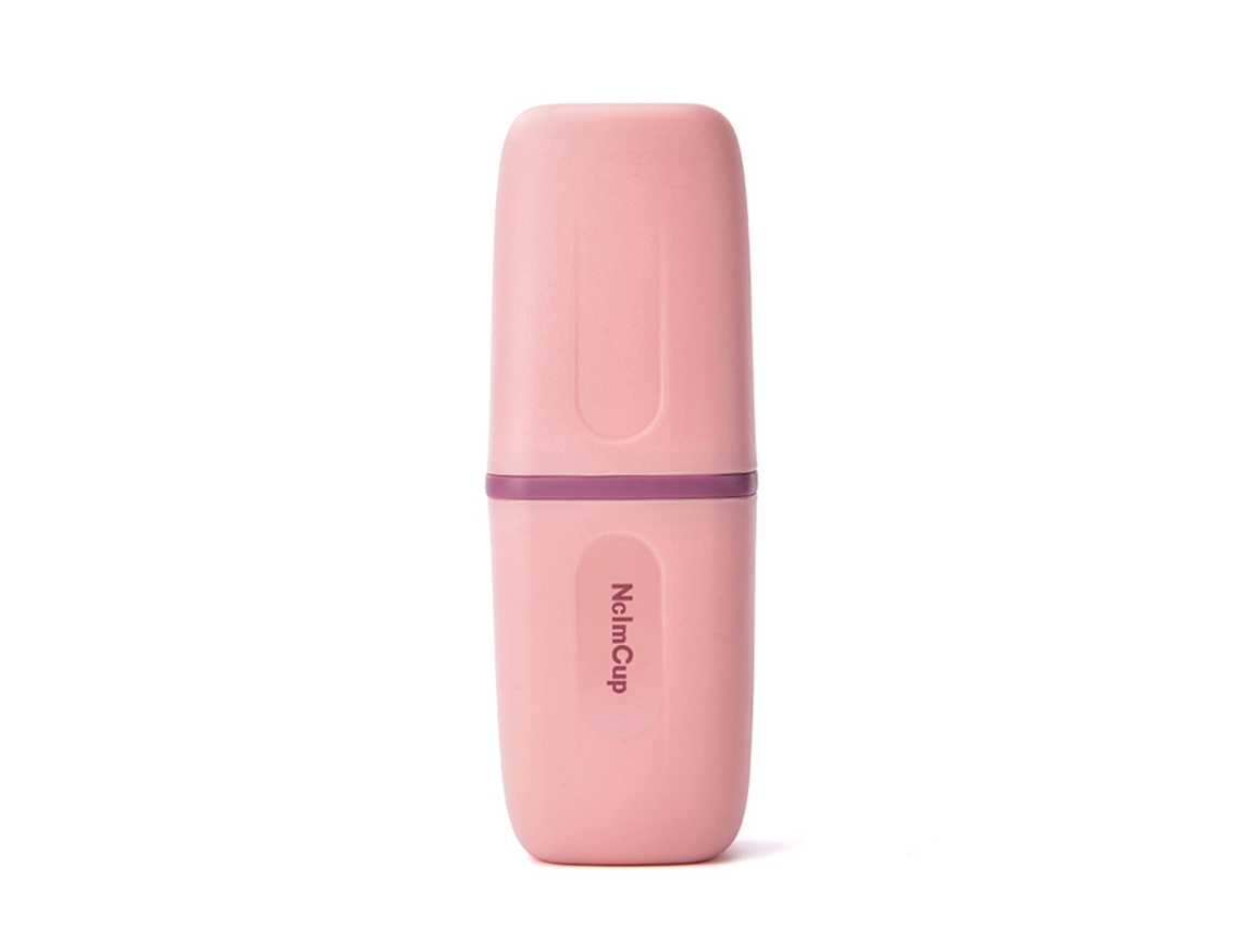 Estuche portátil para cepillos de dientes y pasta de dientes, ideal para viajes y acampadas. Mdug (rosa)