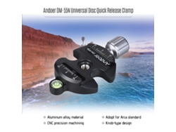 Andoer Dm-55n Abrazadera De Liberación Rápida Universal De Aluminio Tipo Perilla Compatible Con Arca Swiss 1/4'' Y 3/8''