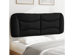 Cabecero De Cama Acolchado Tela Negro 140 Cm