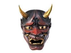 Máscara de Demônio Prajna para Cosplay, Halloween, Decoração Japonesa em Resina, Adereços de Carnaval
