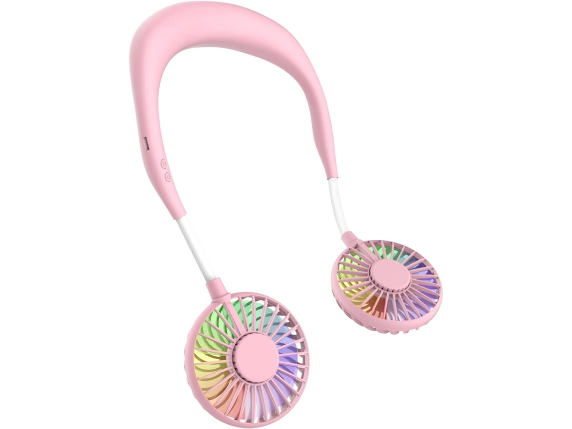 Ventilador De Cuello Portátil, Batería Recargable De 6000 Mah, Tres Velocidades De Viento, Plegable Y Silencioso.