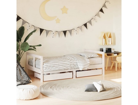 Estructura De Cama Para Niños VIDAXL Blanco Madera (80x160 cm)