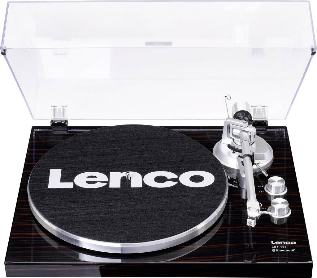 Tocadiscos Lenco Lbt188 de por correa nuez 3345 rpm giratorio straight tonearm corriente alterna 33 13 45