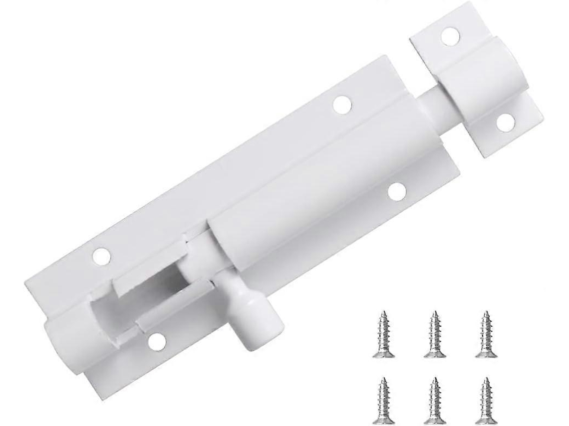 Pestillo De Seguridad Deslizante, Acero Inoxidable, Resistente Y Duradero Para Puertas, Ventanas, Jardín Y Garaje (1 Pieza, Blanco)