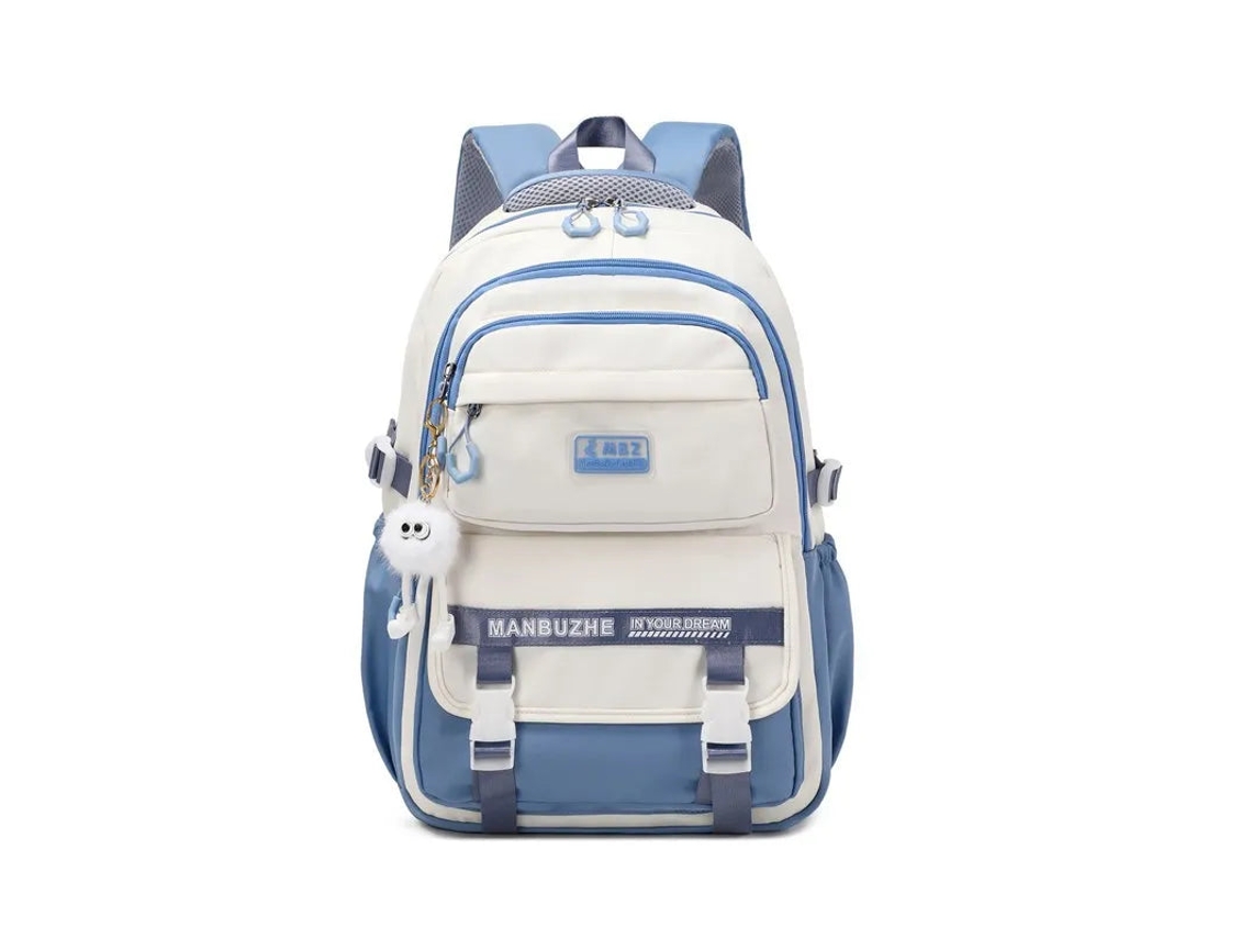 Mochila Weibo Wb 15vz5 Mochilas Escolares Para Niñas De Secundaria, Mochila De Viaje De Gran Capacidad A La Moda, Mochila Ligera Nuevo (azul)