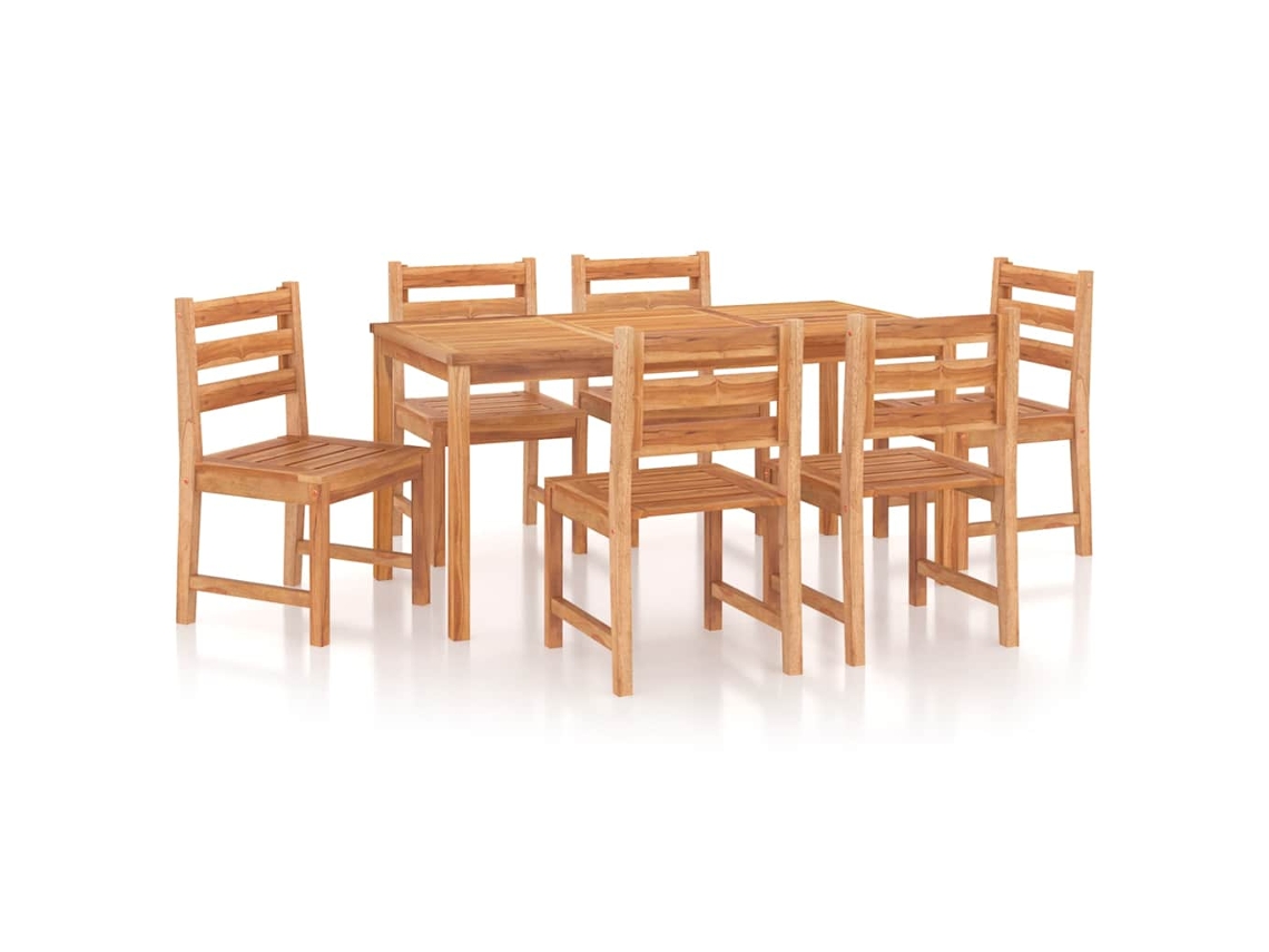 Maison Exclusive - Juego De Comedor De Jardín 7 Piezas Madera Maciza De Teca