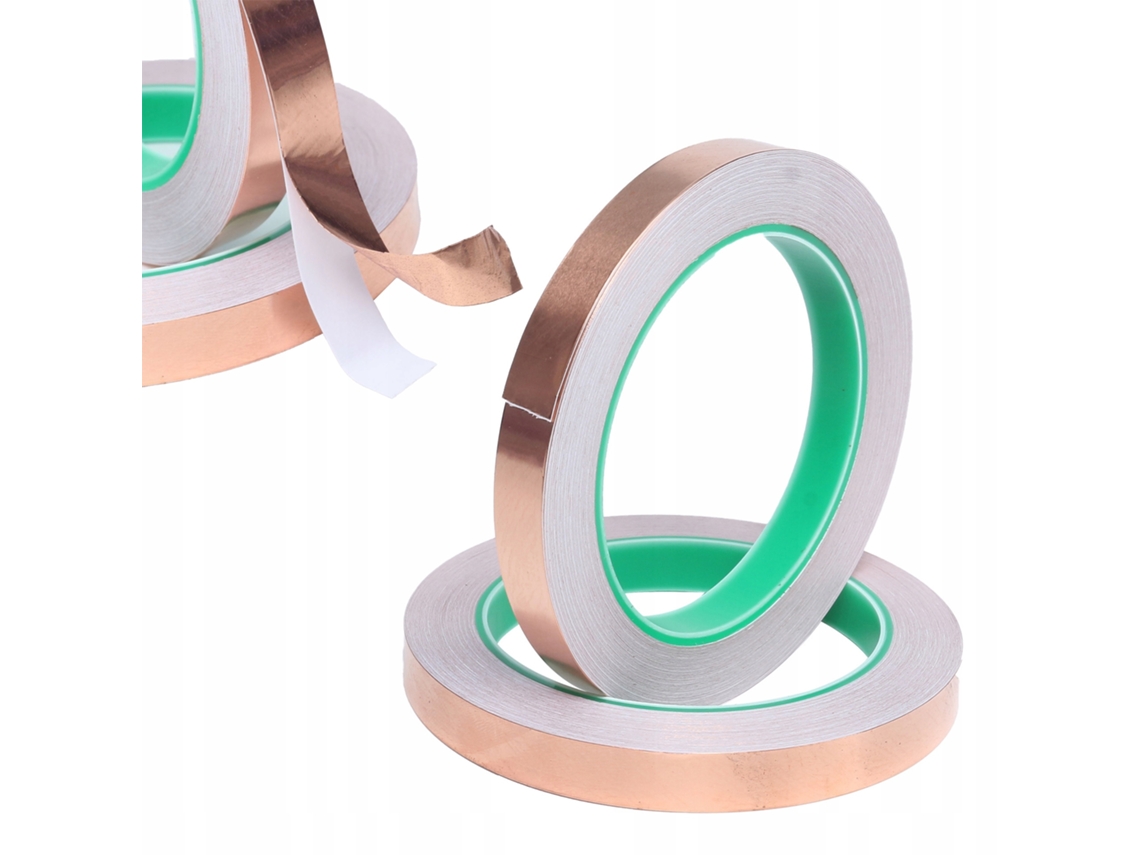 Cinta de cobre de 6 mm x 50 m – Conductividad unilateral | Flexible y duradera | Para vidrio y EMI