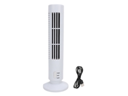 Ventilador de torre sin aspas, 2 velocidades, USB, silencioso, blanco, para dormitorio y oficina.