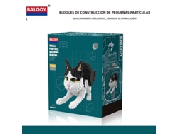 Juguete de bloques de construcción en miniatura, que representa un perro y un gato de dibujos animados MDUG (Estilo 7)