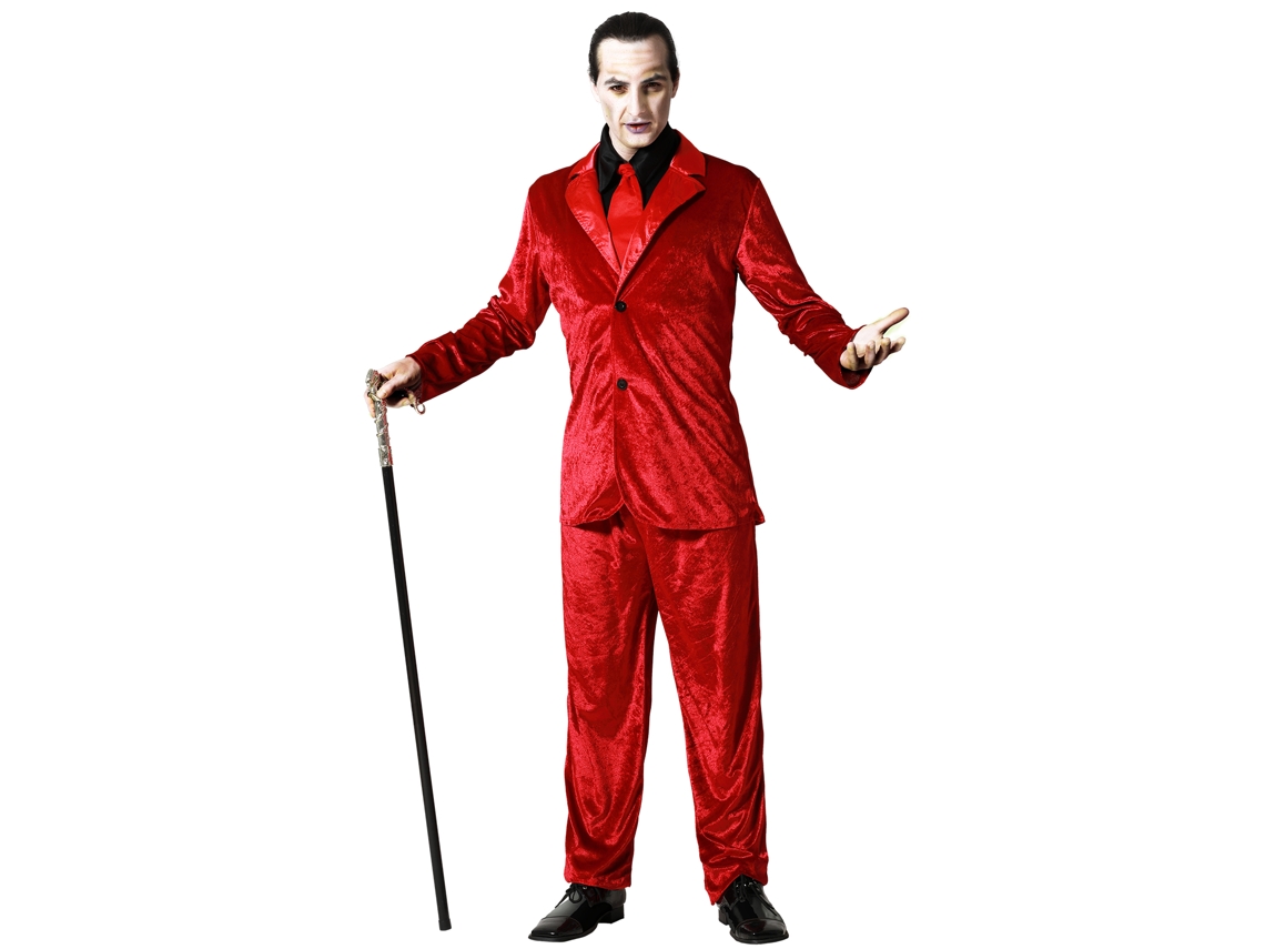 Disfraz de Vampiro Disfraz Rojo con Corbata Hombre Adulto XS ATOSA