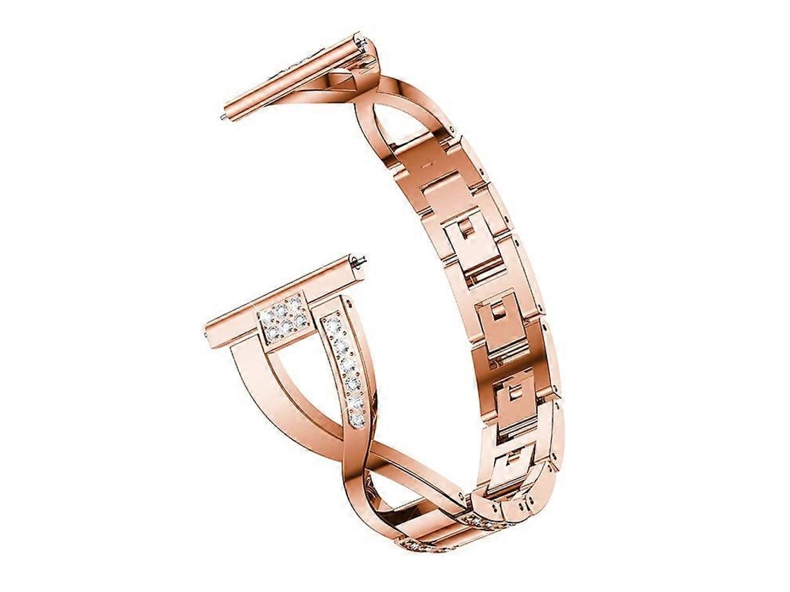 Correa de acero inoxidable con diamantes de imitación en forma de X para Samsung Galaxy Watch3 de 45 mm, reloj inteligente Ly Ebike