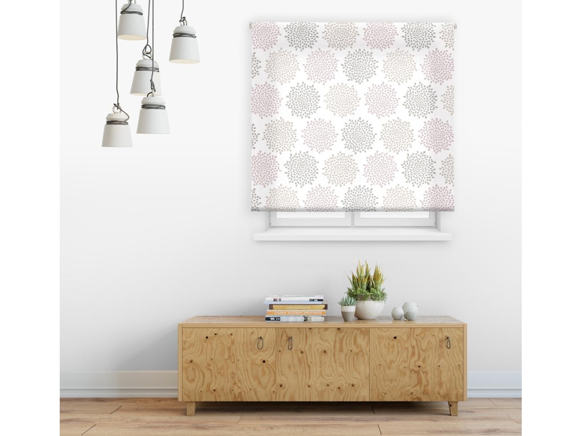 Estor Enrollable HAPPYSTOR Amelia Estampado Digital Fantasia Salmon 175x180 cm