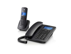 Teléfono Fijo MOTOROLA C4201 Combo Dect 2 piezas Negro