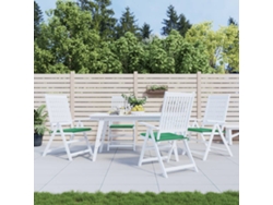 Cojines De Silla De Jardín 4 Uds Tela Oxford Verde 50x50x4 Cm
