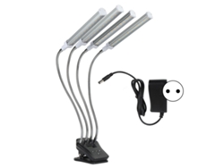 Lámpara De Cultivo Led De 96 W Con 4 Cabezales Ajustables De 360° Y Pantalla Lcd Para Plantas De Interior.