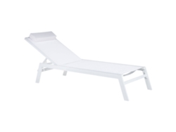 Tumbona de jardín blanca en Aluminio BELIANI Catania de Aluminio Blanco 66x190x103