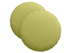 Cojines para asiento, 2 unidades, verde claro, Ø40 x 13 cm, tela HARLANV1
