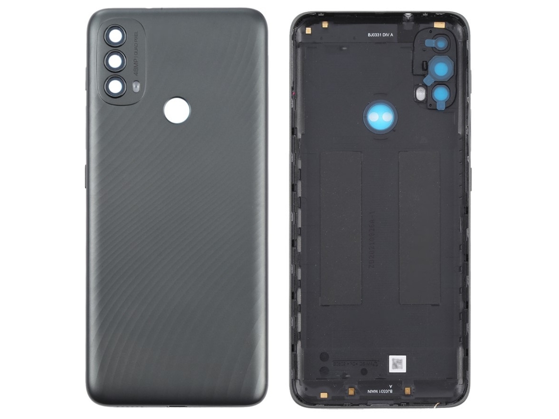Tapa Bateria Trasera Compatible Con Motorola Moto E30 E40 Carbon Gray Negro Gris