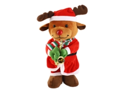 Boneca Elétrica De Natal Com Música Dança Brilho Pelúcia Elk Para Crianças E Adultos