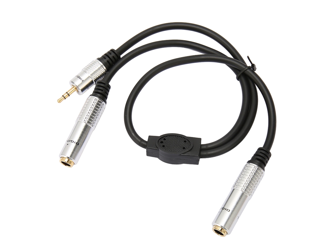 Cable Adaptador Estéreo De 6,35 Mm Hembra A 6,35 Mm Hembra Y 3,5 Mm Macho Para Amplificador, Micrófono, Mezclador Y Altavoz.