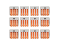 12 Conectores Pct-214 Con Terminal De Resorte De 4 Vías Para Cables Y Alambres: Rápidos, Seguros Y Duraderos.