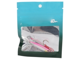 Señuelo Metálico Artificial Con Ojos Y Plumas 3d, Anzuelo Doble, 10 G, Rosa Láser, Accesorio De Pesca Reutilizable.